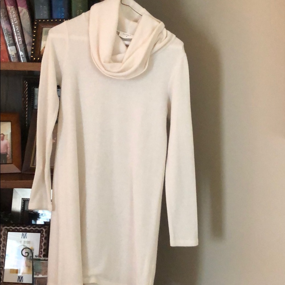 Everly Cream Turtleneck Cardigan Sweater